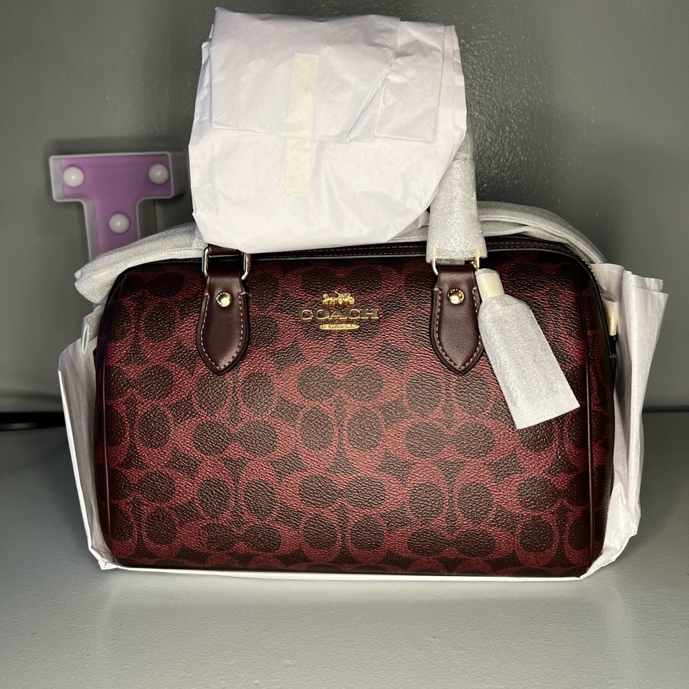 Coach Rowan Satchel Bag In Signature Canvas - Picture 5 of 12